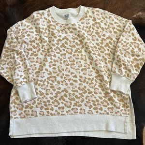 Aerie leopard sweatshirt size Large EUC